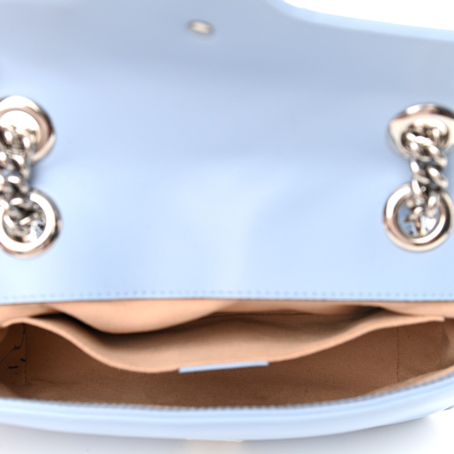 Gucci Calfskin Matelasse Mini GG Marmont Shoulder Bag Porcelain Light Blue 5 of 13