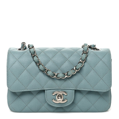 Chanel Caviar Quilted Mini Rectangular Flap Blue 1 of 10