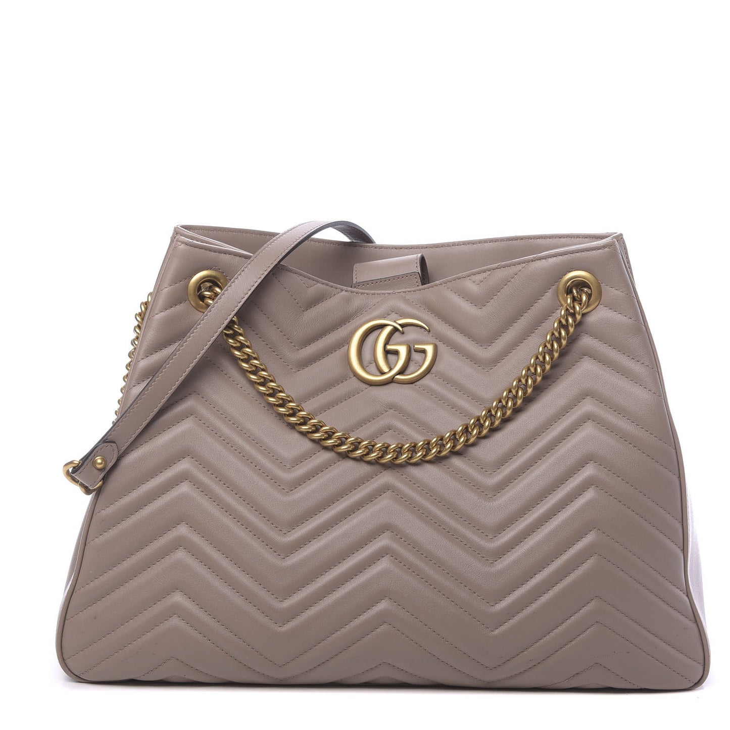Calfskin Matelasse Medium GG Marmont Shoulder Tote Bag Porcelain Rose