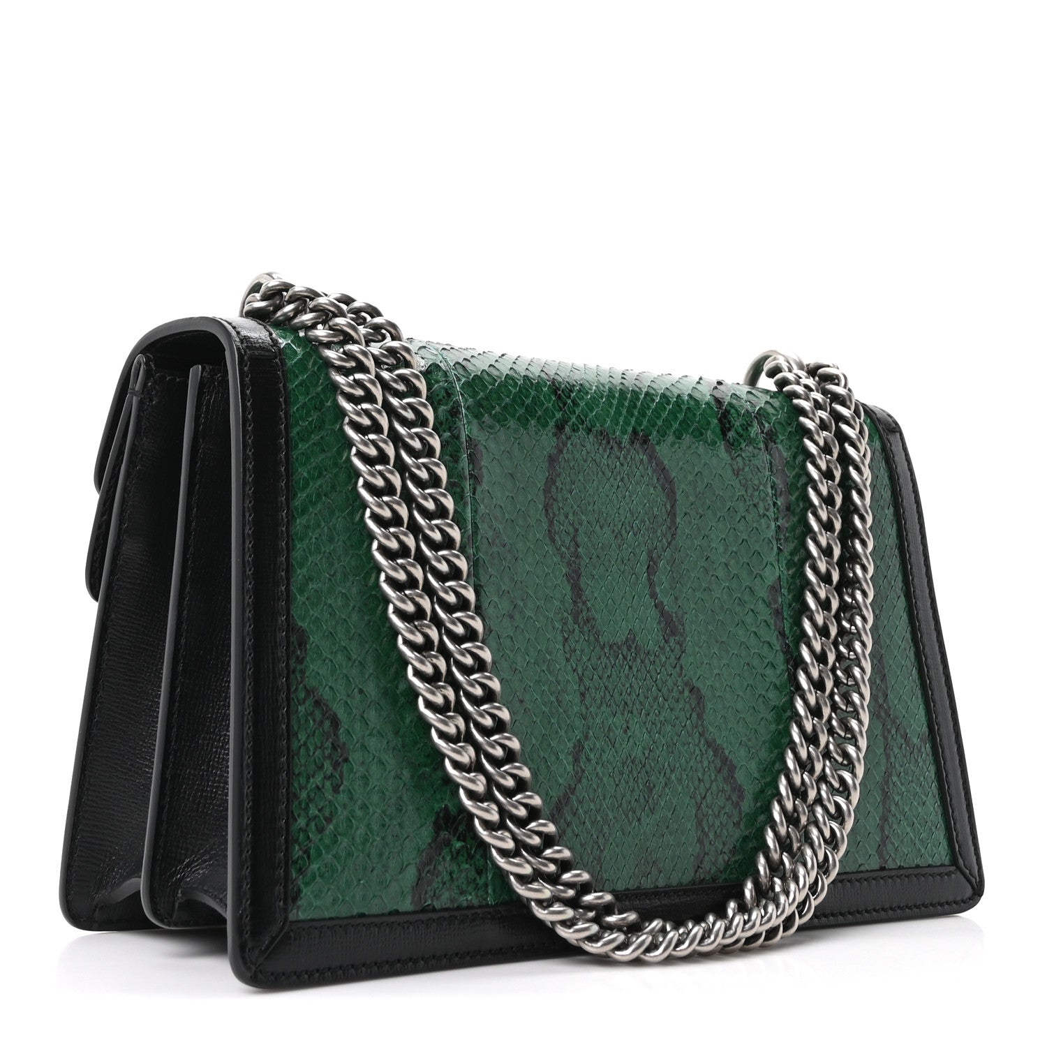 Gucci Snakeskin Enamel Small Dionysus Shoulder Bag Green 3 of 11