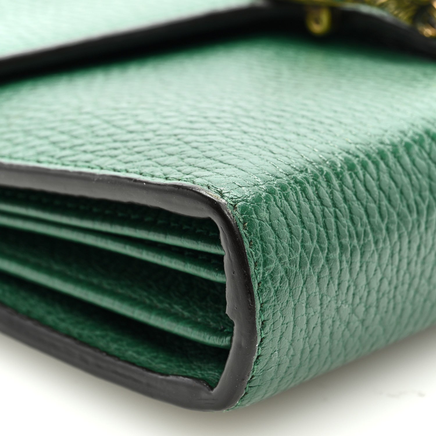 Gucci Calfskin Mini Dionysus Chain Wallet Emerald 7 of 8