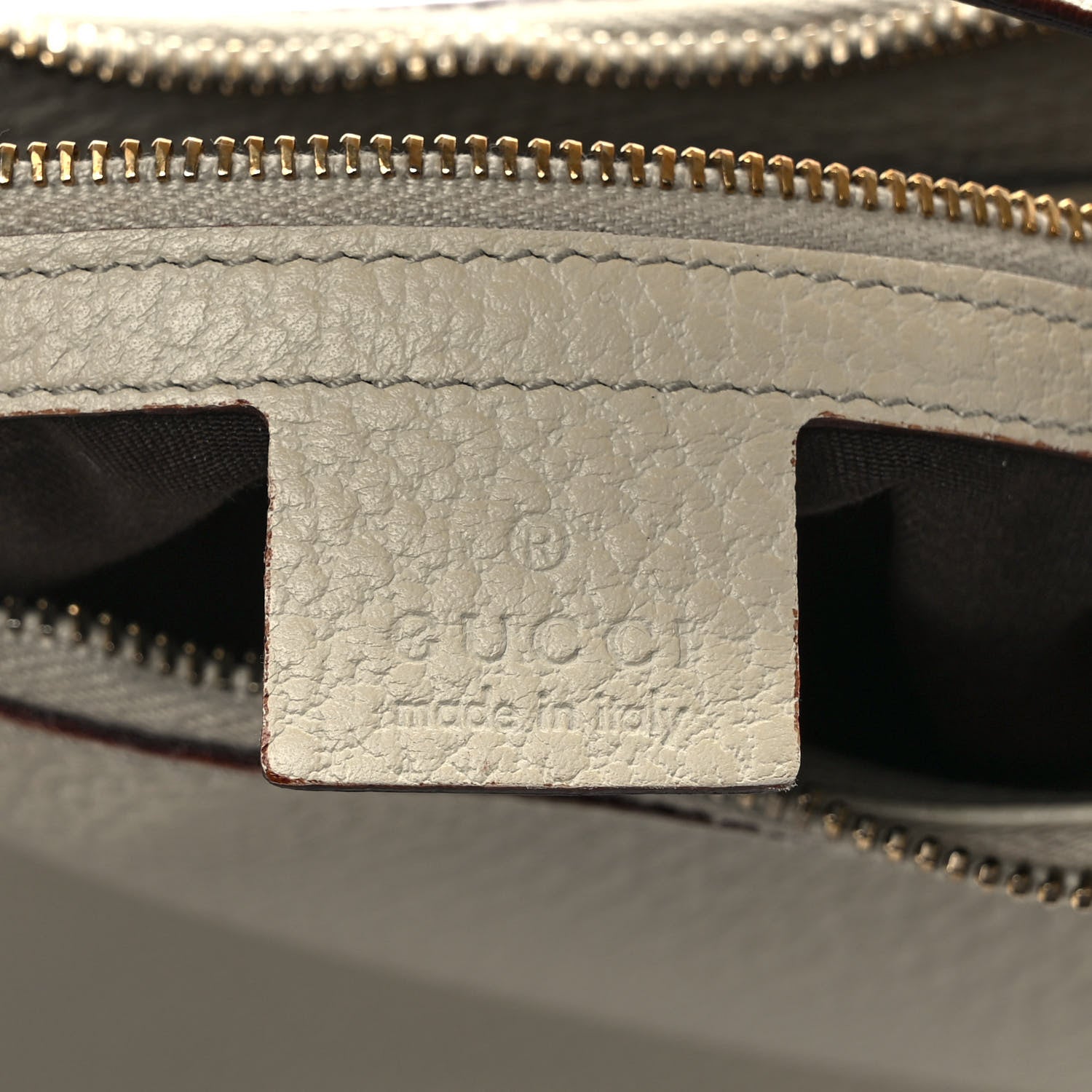 Gucci Pebbled Calfskin Bamboo Ring Hobo Ivory 7 of 10