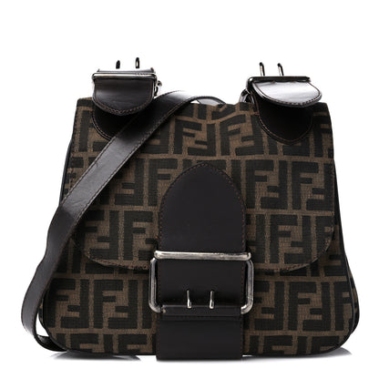 Fendi Zucca Buckle Shoulder Bag Tobacco 1 of 19