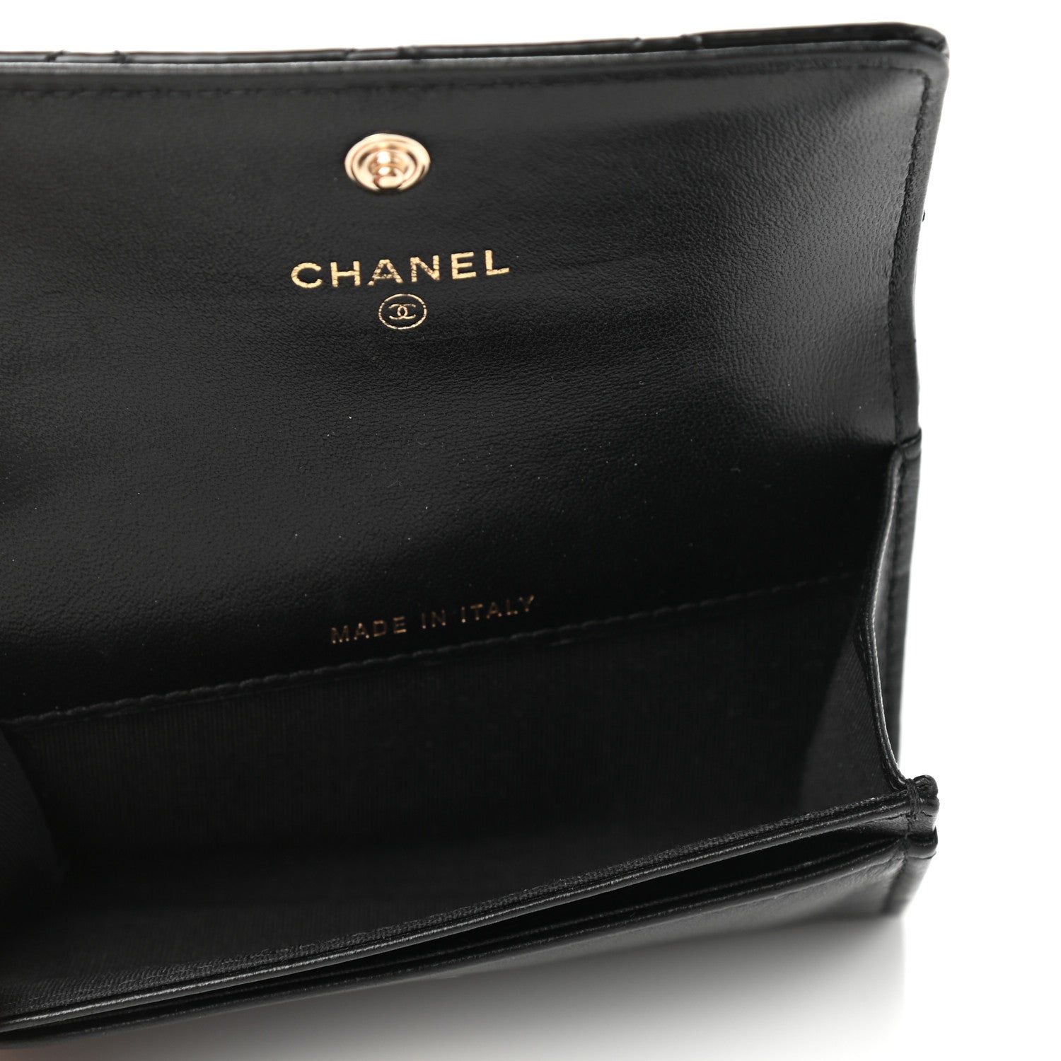 Chanel Patent Calfskin Quilted Flap Card Holder Black 5 of 8