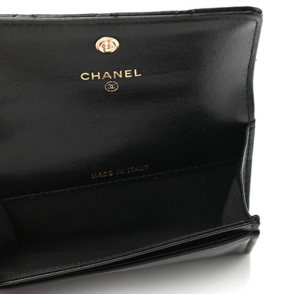 Chanel Patent Calfskin Quilted Flap Card Holder Black 5 of 8