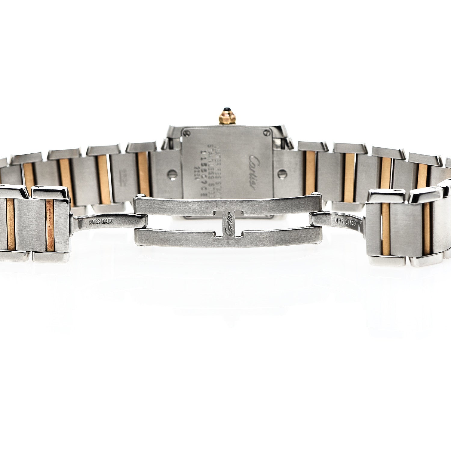 Cartier Stainless Steel 18K Yellow Gold 20mm Tank Francaise Quartz Watch 5 of 6