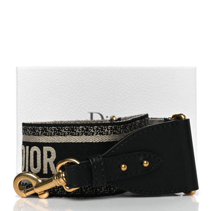 Christian Dior Canvas Embroidered Shoulder Strap Blue 6 of 6