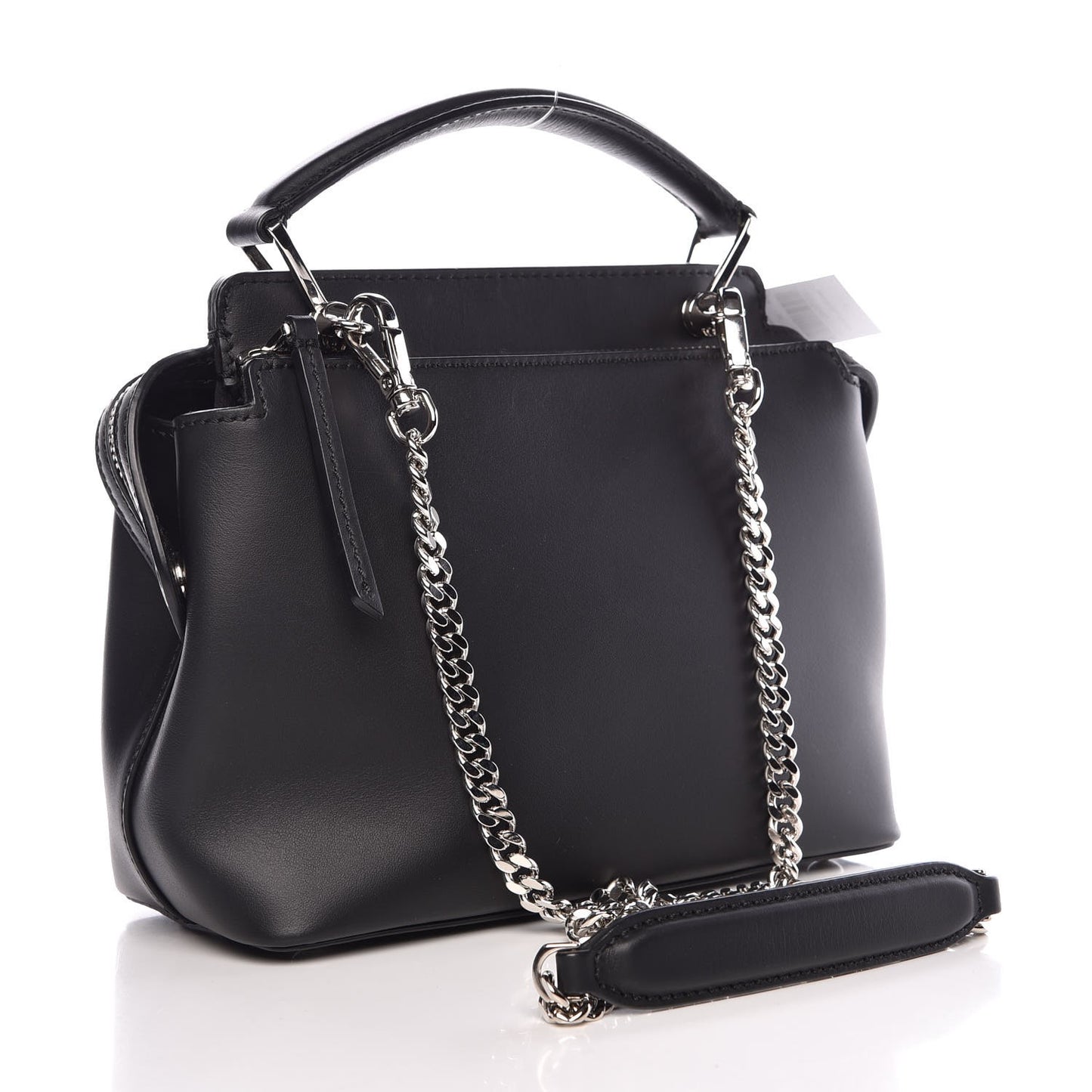 Vitello Baltico Hypnoteyes Studded Small Dotcom Click Chain Satchel Black