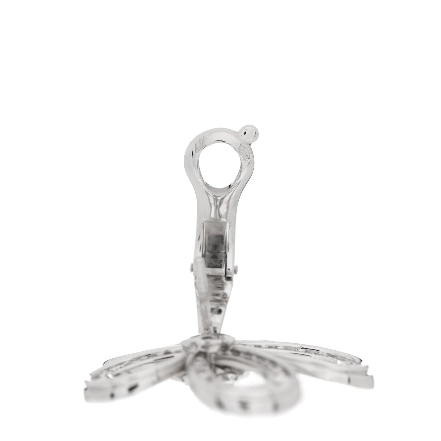 18K White Gold Diamond Flowerlace Earrings