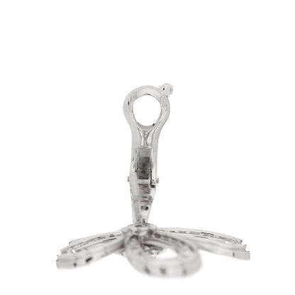 Van Cleef & Arpels 18K White Gold Diamond Flowerlace Earrings 4 of 5