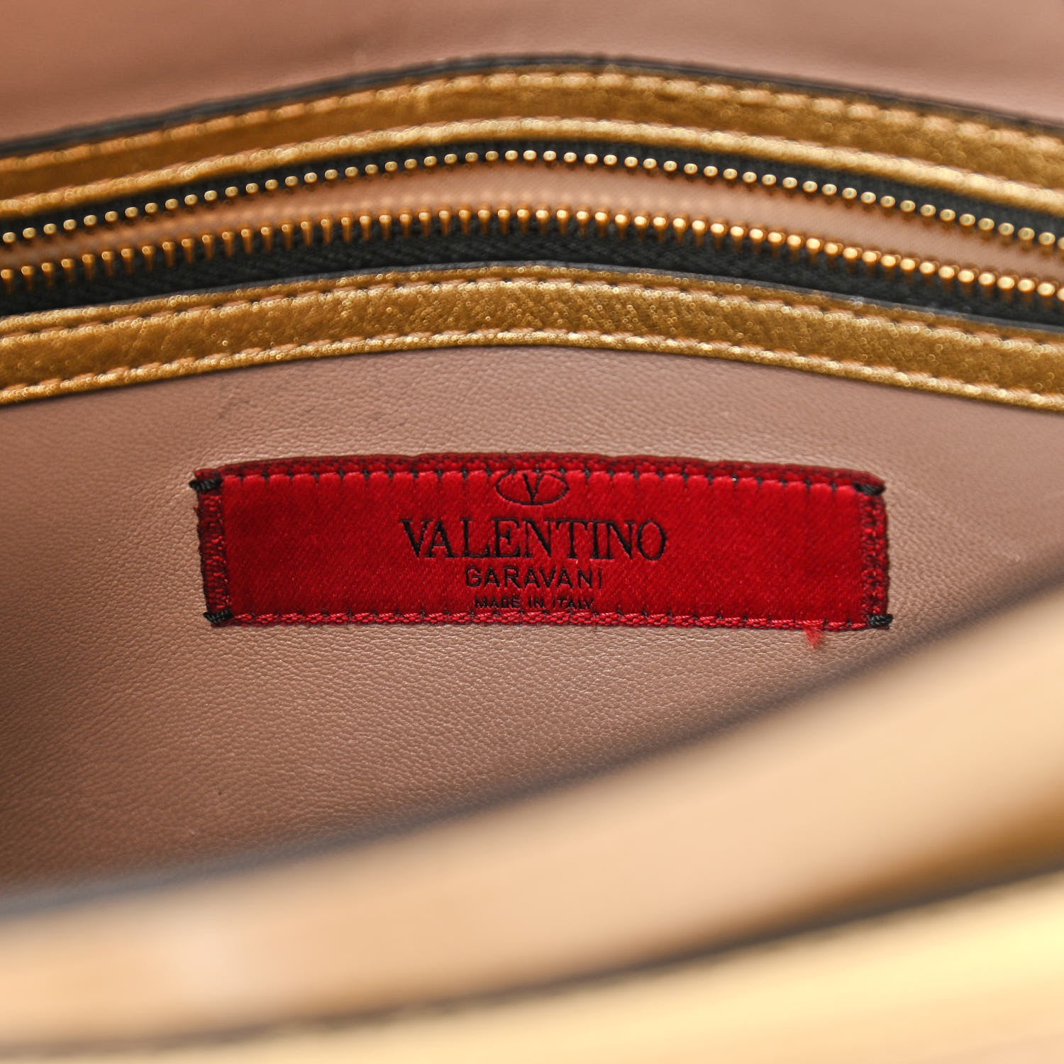 Valentino Garavani Metallic Calf Hair Small My Rockstud Frame Bag Gold 6 of 19