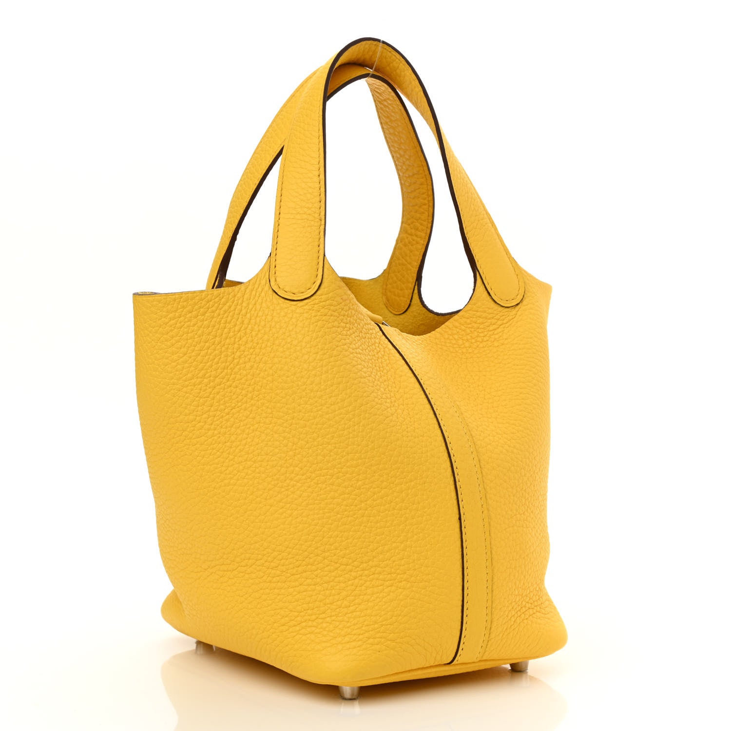 Hermes Taurillon Clemence Picotin Lock 18 PM Jaune De Naples 3 of 10