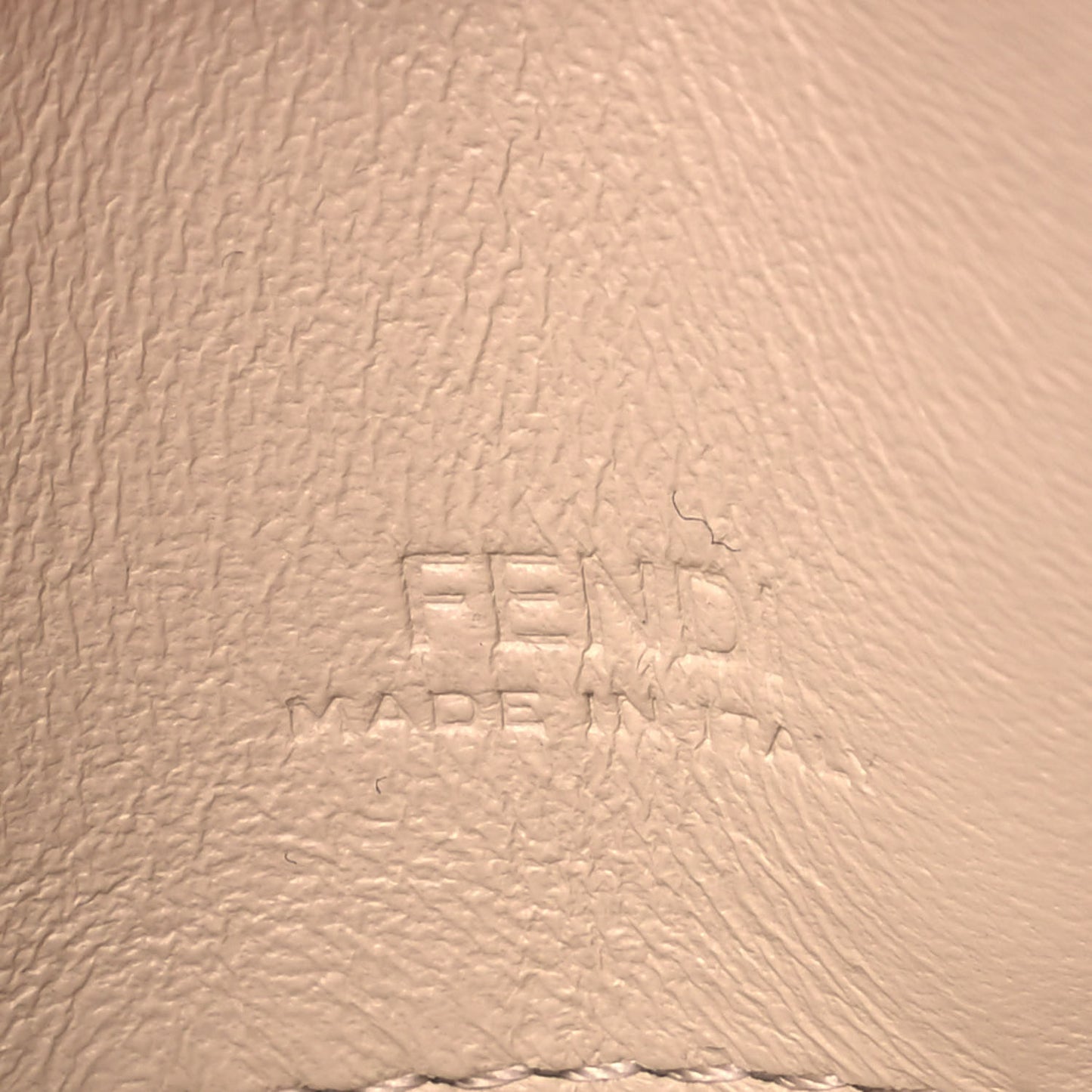 Nappa Matisse FF Embossed Nano Baguette Charm Barolo
