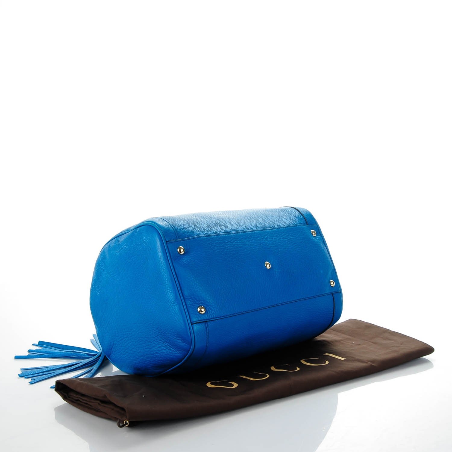 Gucci Calfskin Medium Soho Boston Riviera Blue 4 of 7