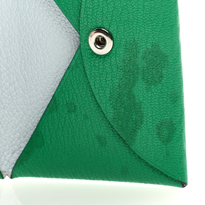Hermes Chevre Mysore Verso Calvi Card Case Menthe Bleu Brume 7 of 7