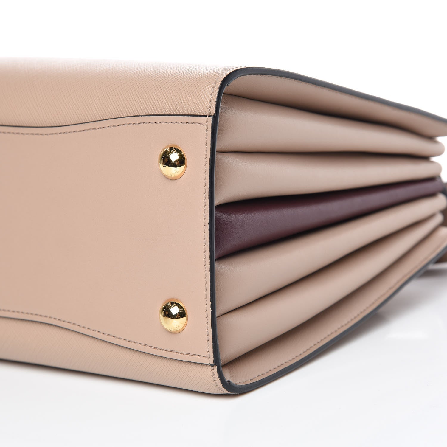 Prada Saffiano City Calfskin Bibliothèque Top Handle Cammeo Granato 6 of 9