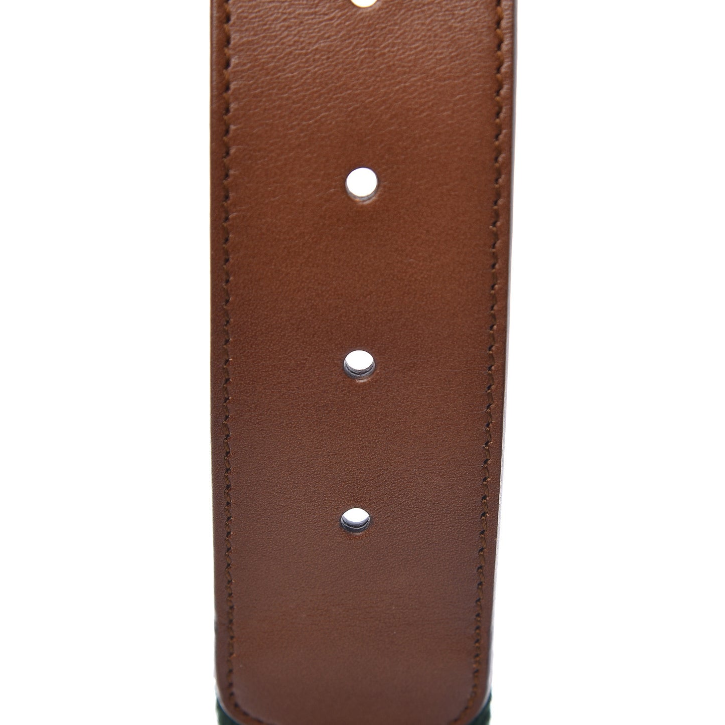 Nylon Calfskin Double G Web 40mm Belt 80 32 Green Red Cuir