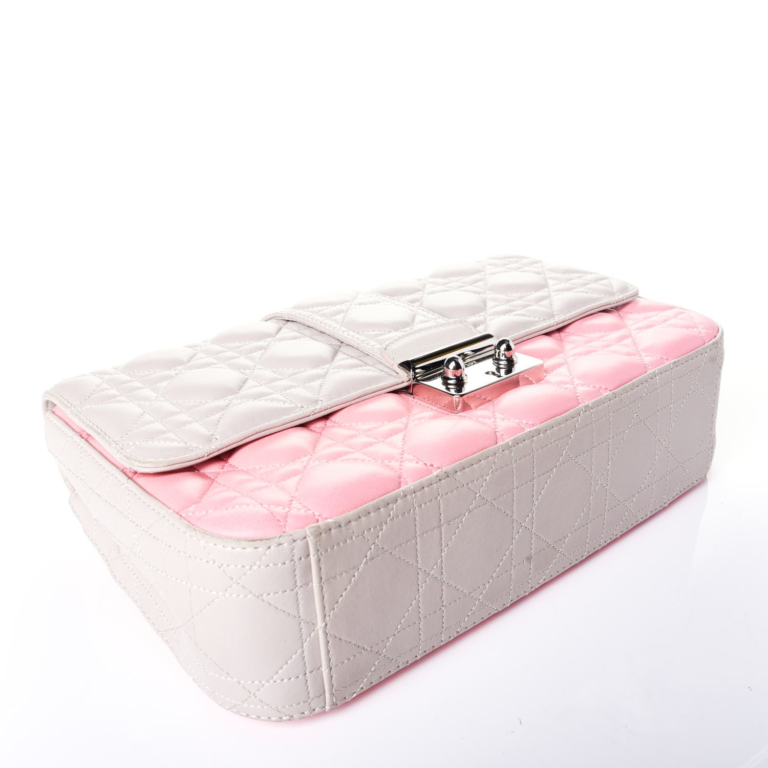Christian Dior Lambskin Cannage Medium Miss Dior Flap Pink Grey 4 of 9