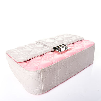 Christian Dior Lambskin Cannage Medium Miss Dior Flap Pink Grey 4 of 9