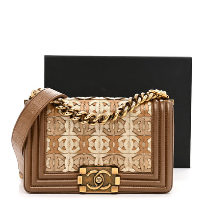 Chanel Metallic Lambskin Small Golden CC Boy Flap  Dark Gold 11 of 11