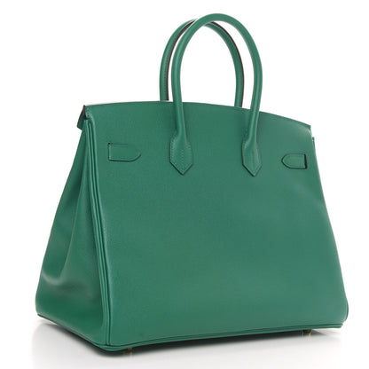 Hermes Epsom Birkin 35 Vert Vertigo 3 of 11