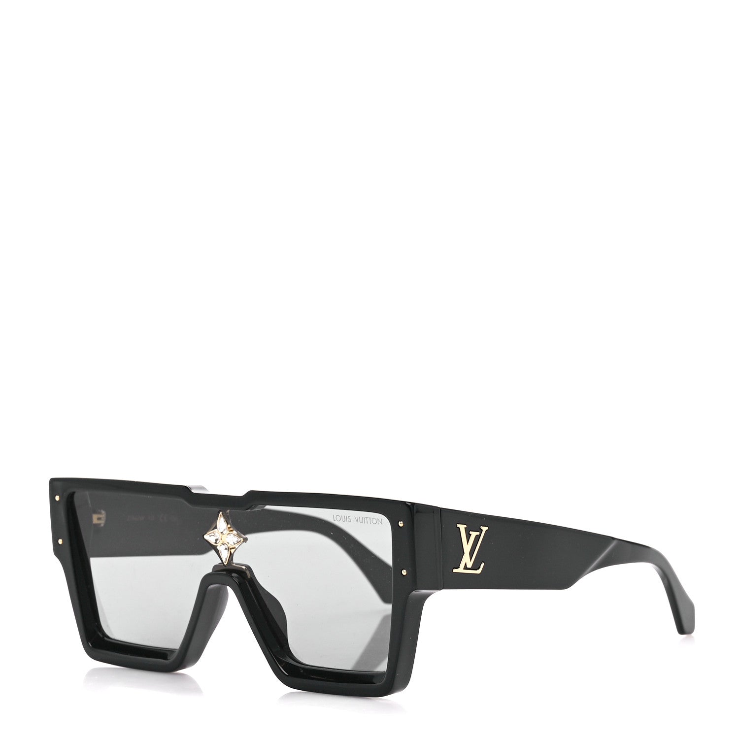 Louis Vuitton Acetate Swarovski Crystal Cyclone Sunglasses Z1547W Black 1 of 8