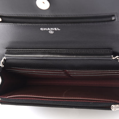 Chanel Lambskin Quilted Wallet On Chain WOC Black 4 of 11