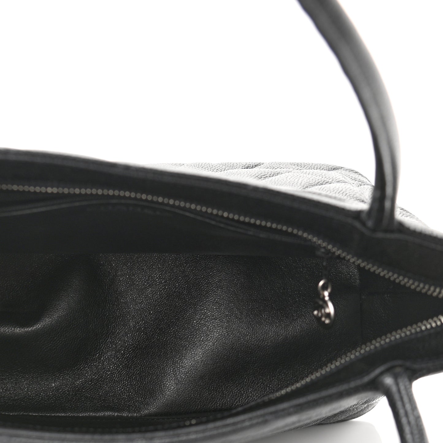 Caviar Quilted Medallion Tote Black