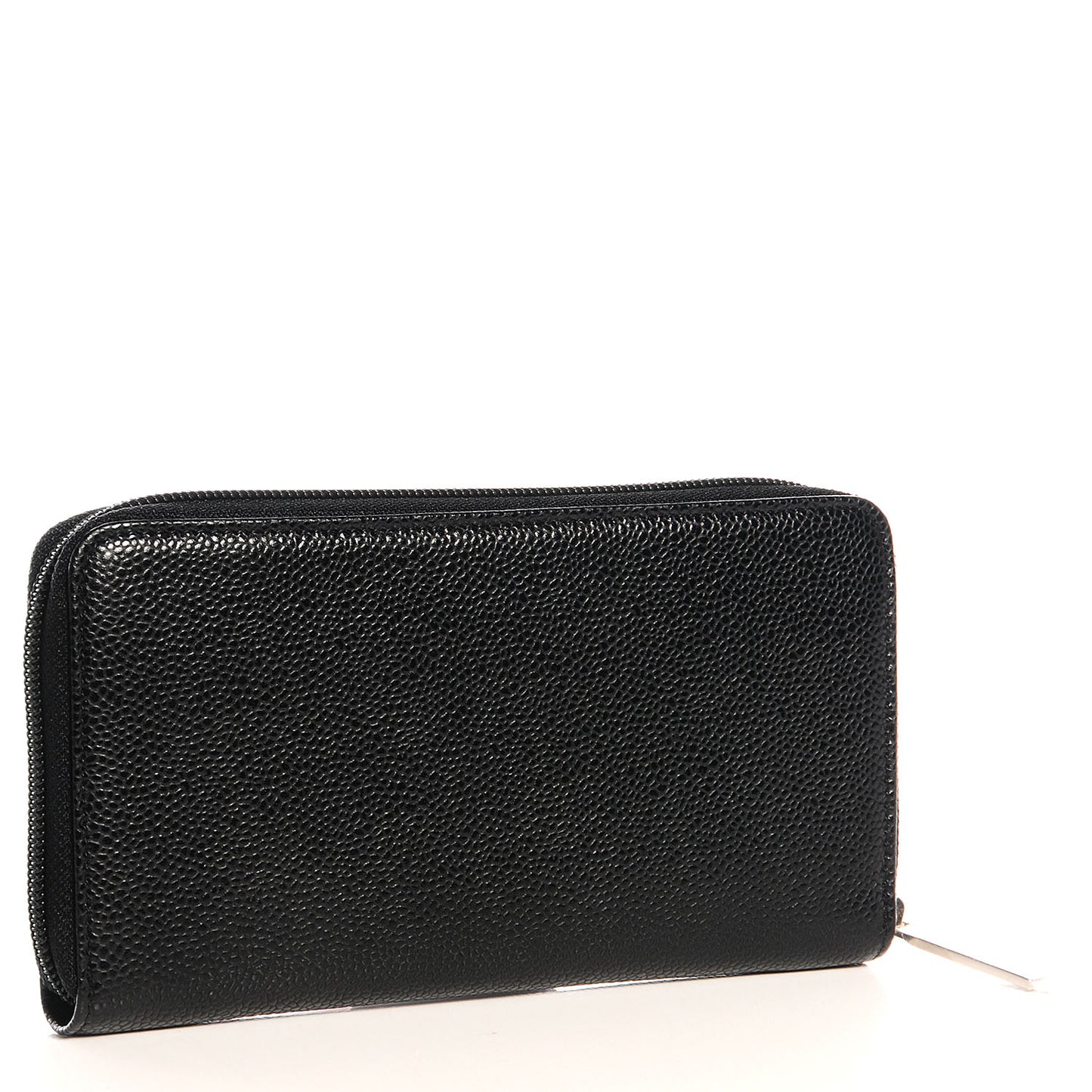 Caviar CC Large Gusset Zip Around Wallet Black