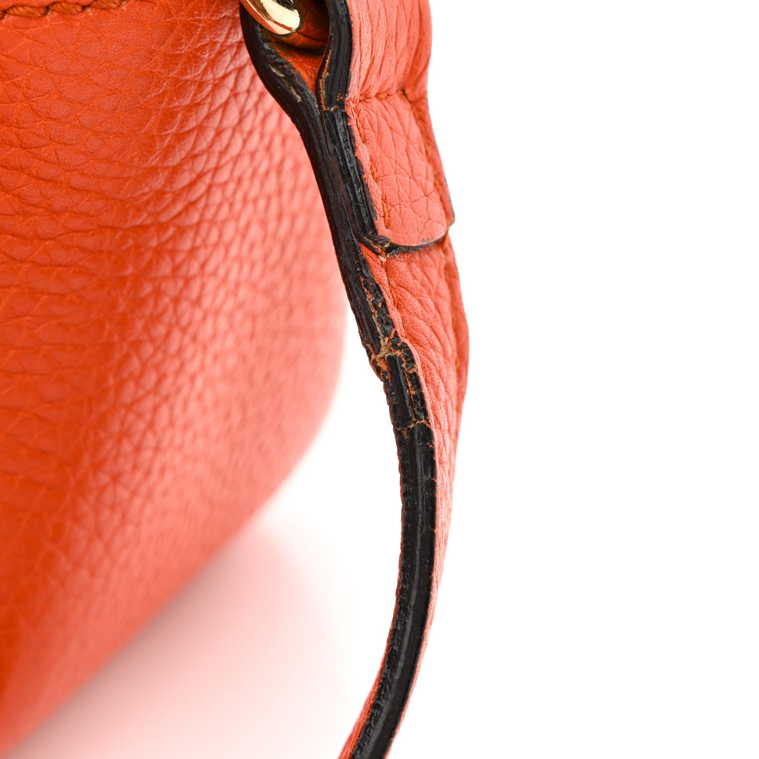 Gucci Pebbled Calfskin Small Soho Disco Bag Sun Orange 16 of 17