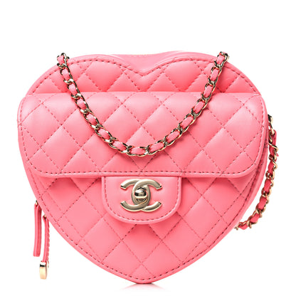 Chanel Lambskin Quilted CC In Love Heart Bag Pink 1 of 9