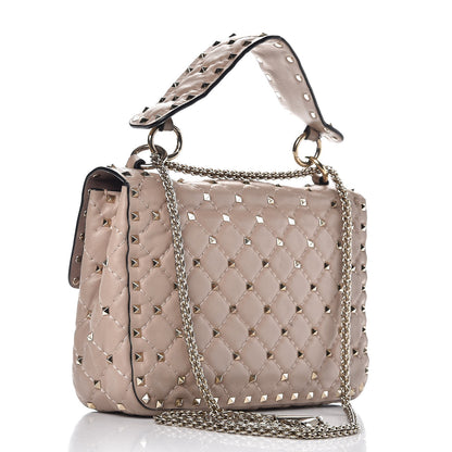Valentino Garavani Lambskin Medium Rockstud Spike Shoulder Bag Poudre 5 of 10