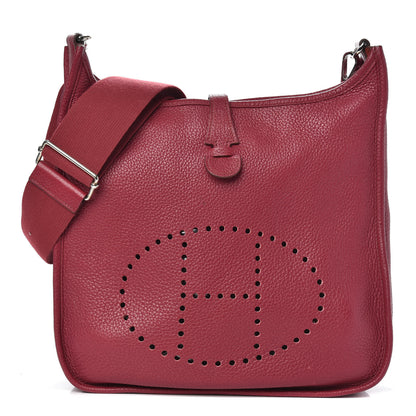 Hermes Taurillon Clemence Evelyne III PM Rubis 1 of 10