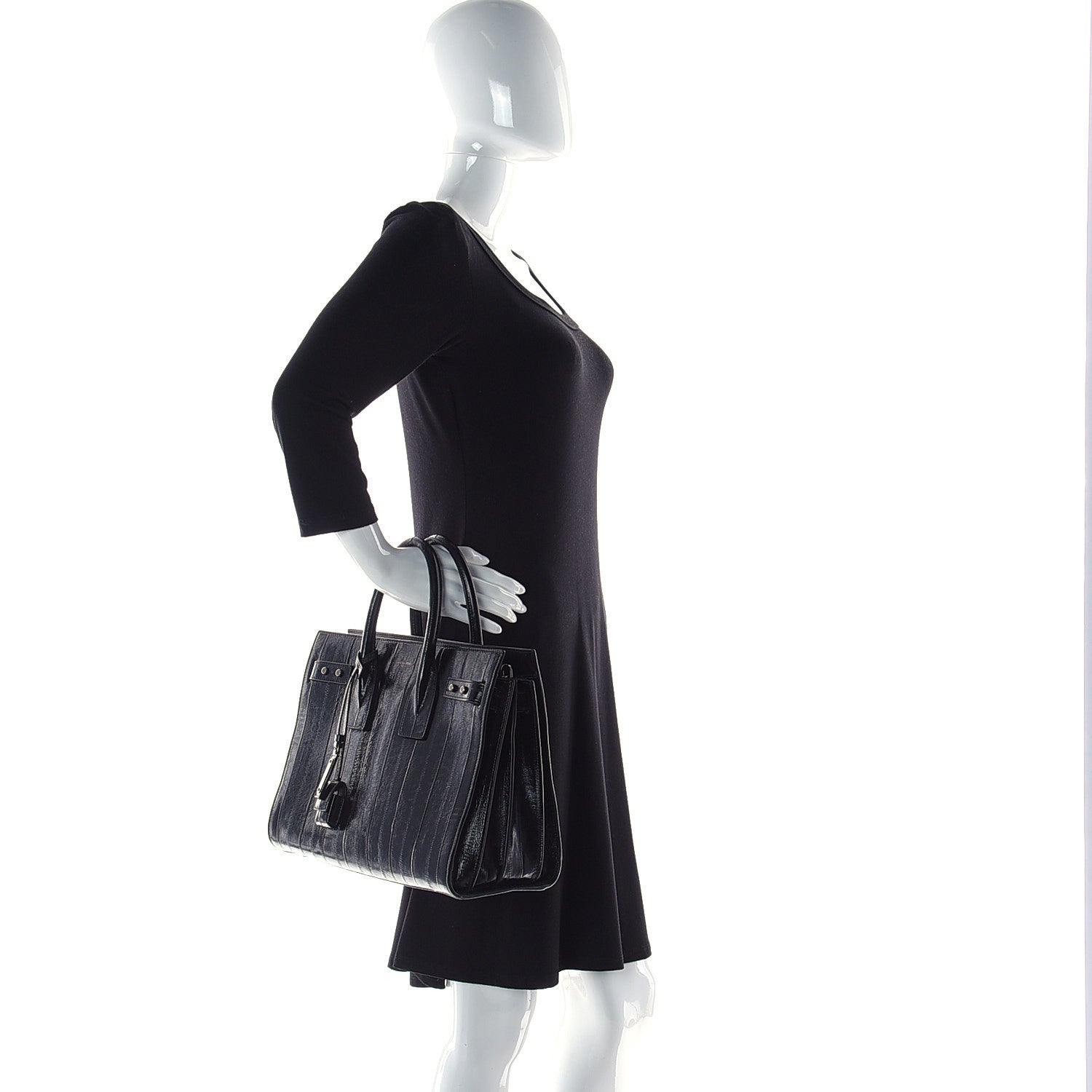 Saint Laurent Eel Small Sac De Jour Souple Black 2 of 12