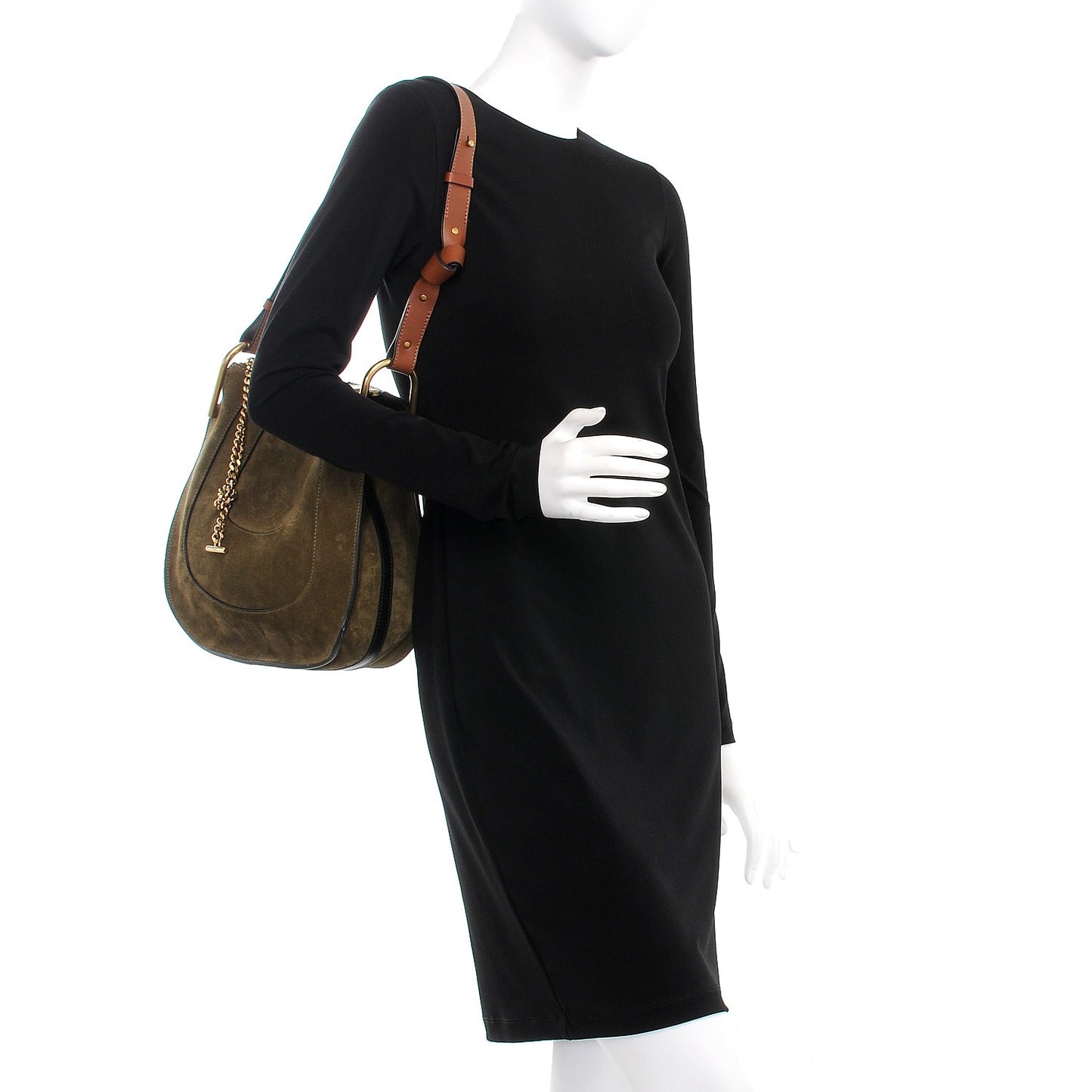 Suede Small Hayley Hobo Eucalyptus