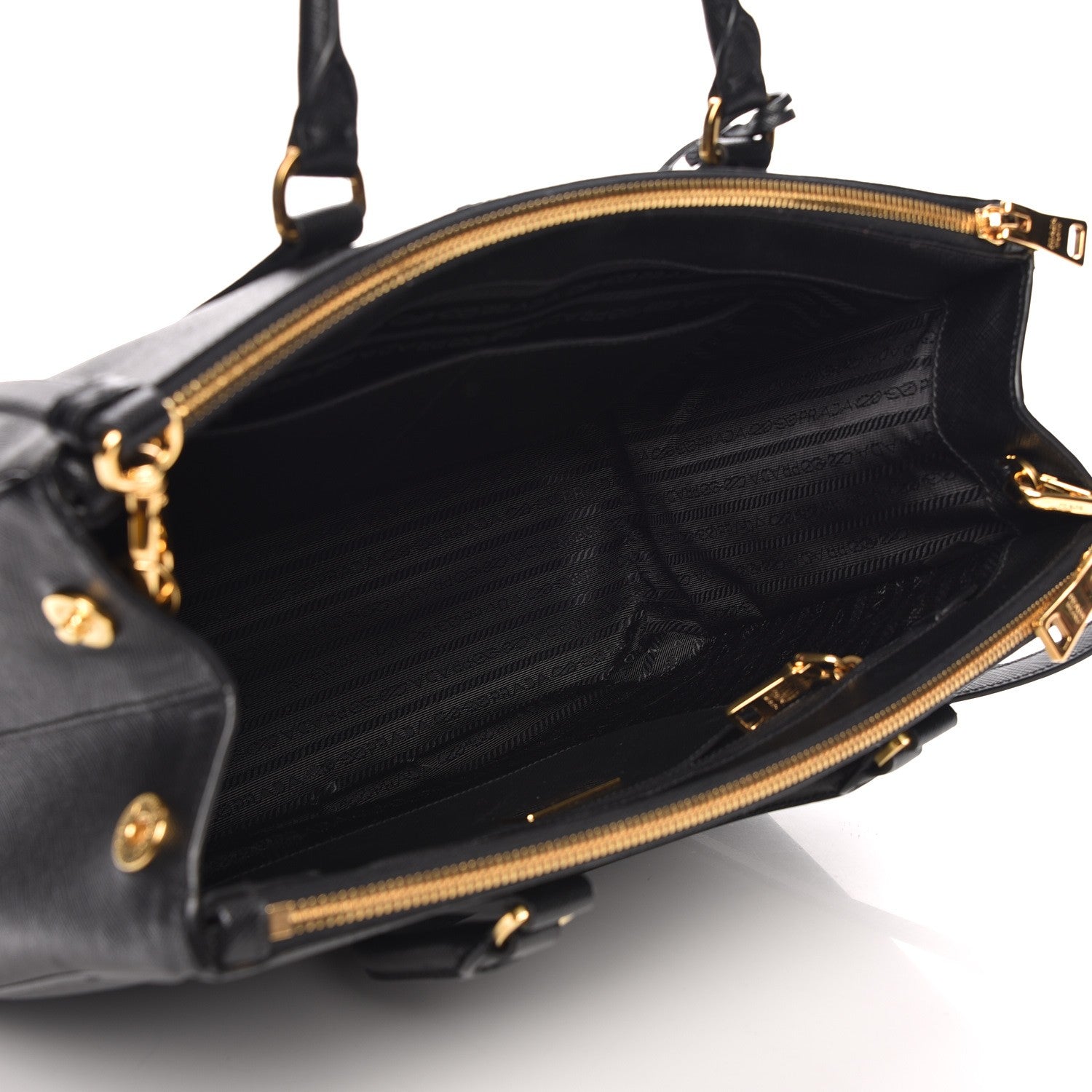 Prada Saffiano Medium Galleria Double Zip Tote Black 6 of 11