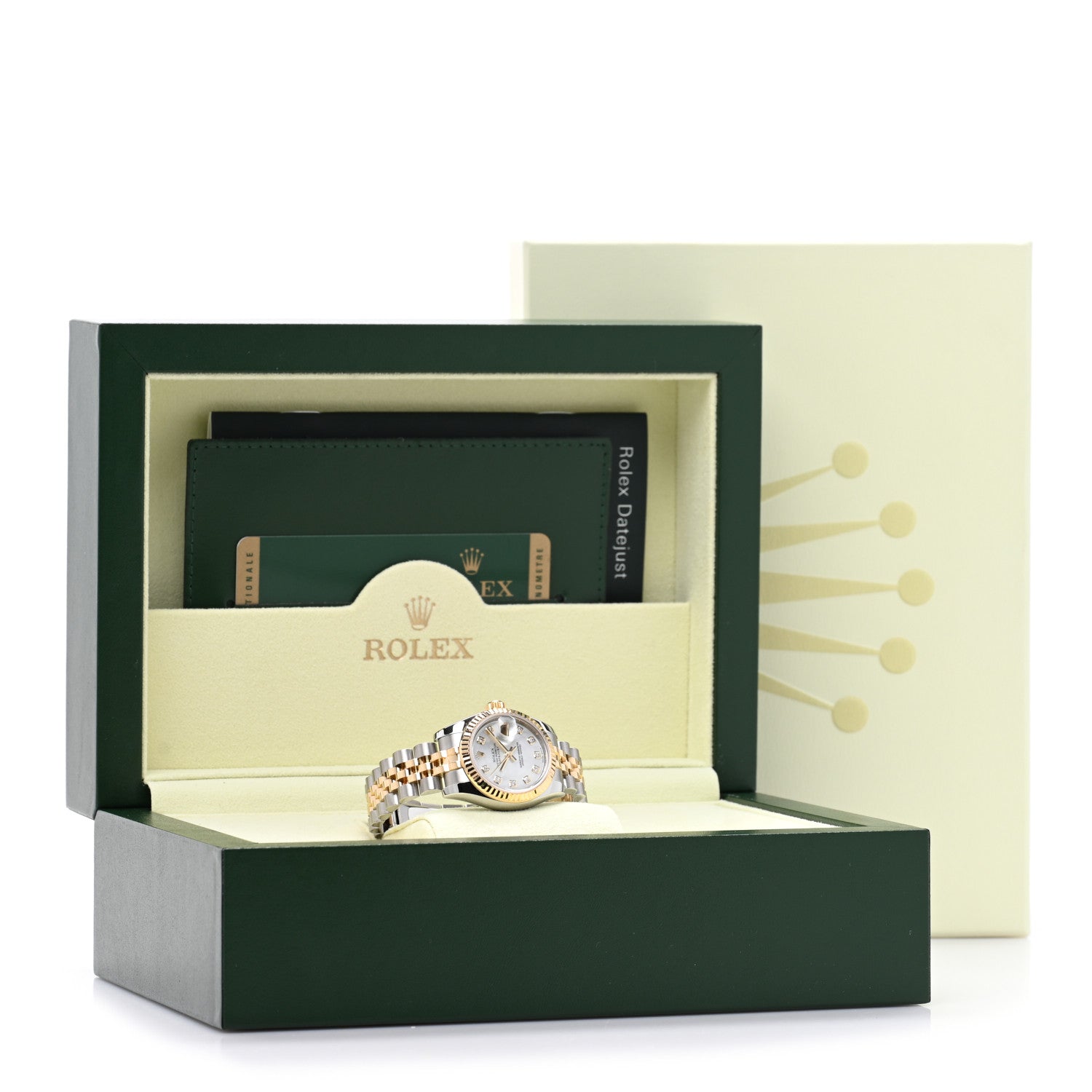 Rolex Stainless Steel 18K Yellow Gold Diamond Mother of Pearl 26mm Oyster Perpetual Datejust Watch 179173 5 of 5