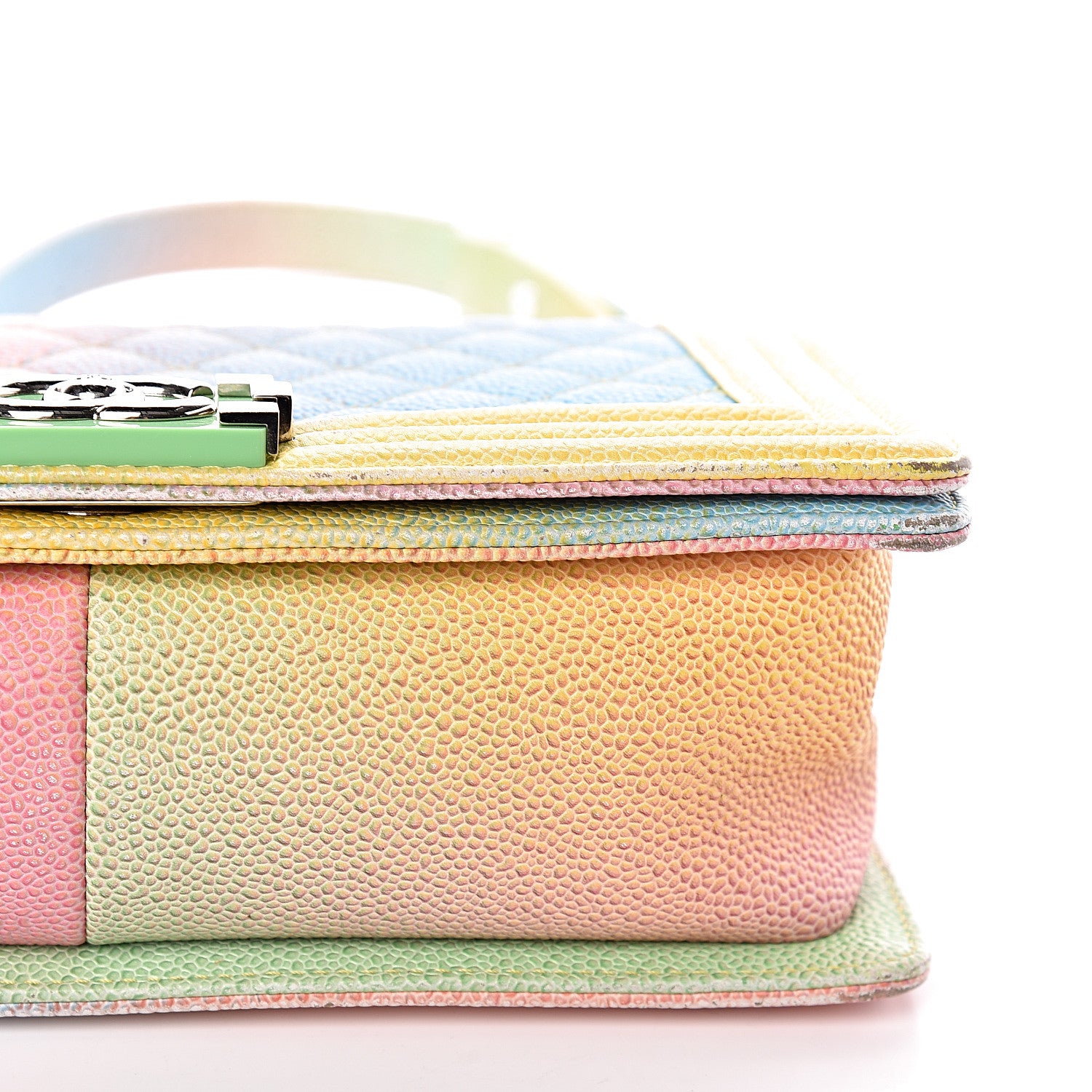 Chanel Caviar Quilted Medium Cuba Rainbow Boy Flap Multicolor 14 of 16
