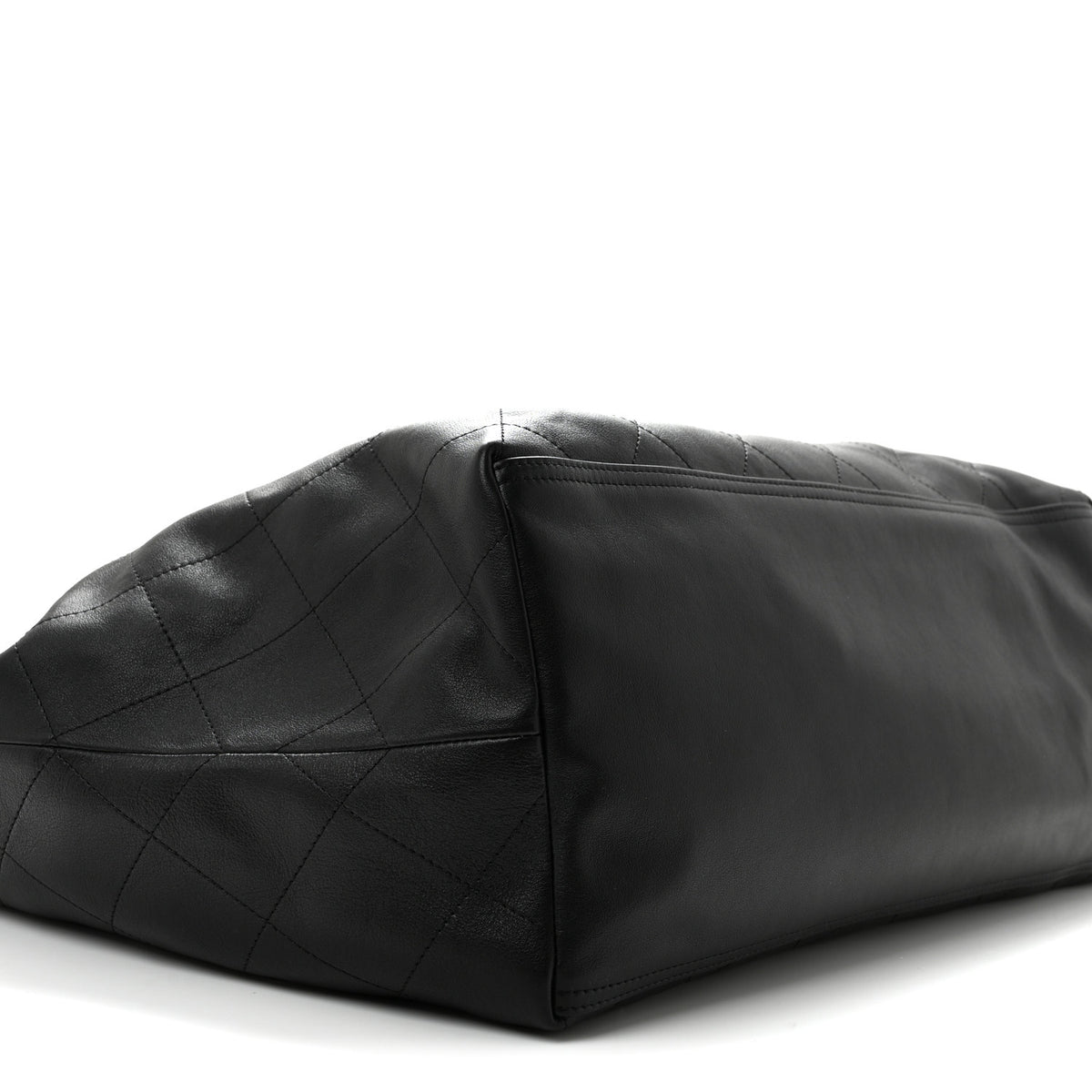 Lambskin Quilted Neo Cabas Shopping Tote Black