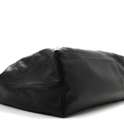 Chanel Lambskin Quilted Neo Cabas Shopping Tote Black 10 of 11
