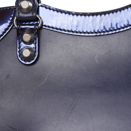 Balenciaga Smooth Calfskin Metallic Patent Giant 12 Silver Hardware Mini City Ultraviolet 17 of 19
