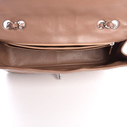 Chanel Caviar Quilted Jumbo Single Flap Dark Beige 6 of 9