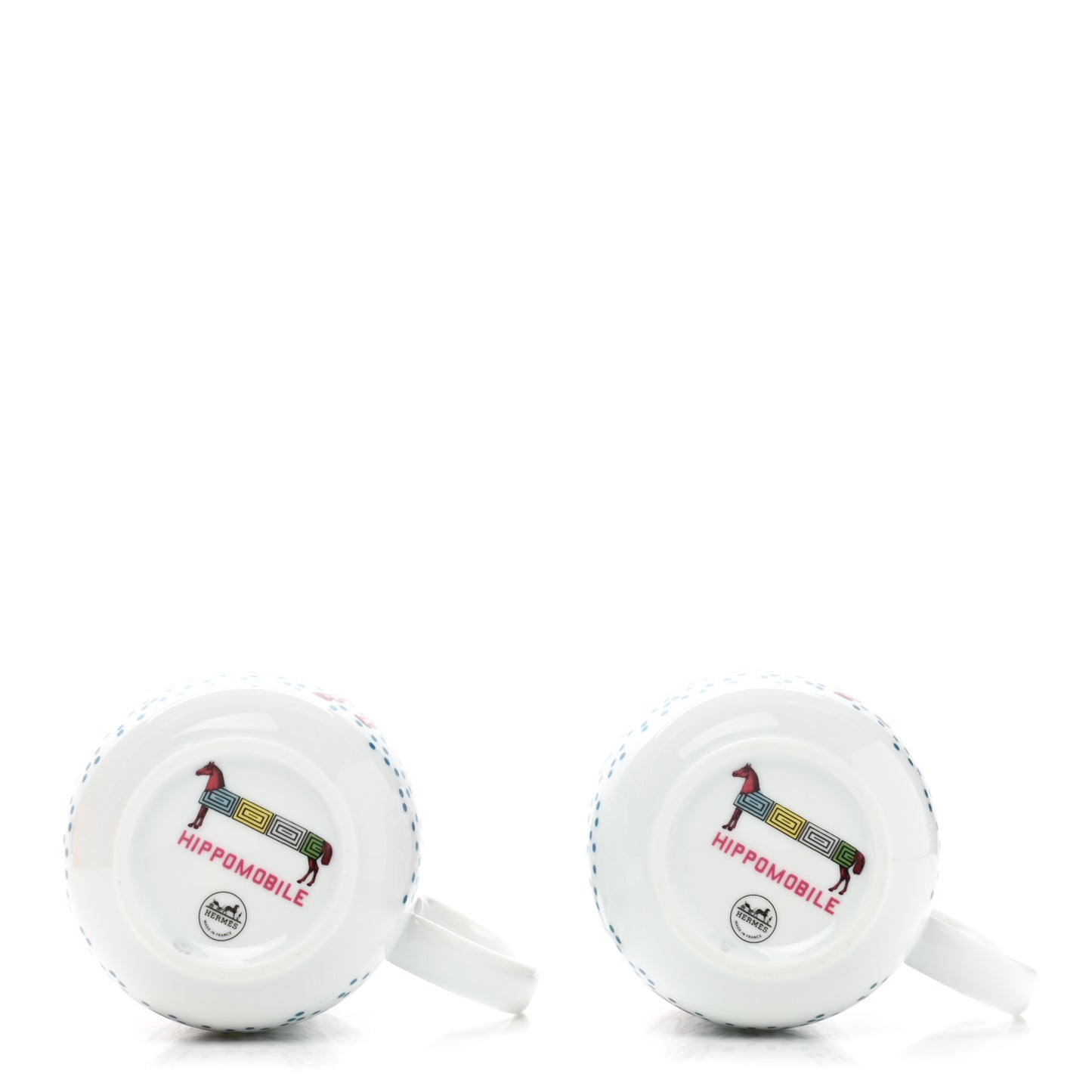 Porcelain Hippomobile Mug Set of 2