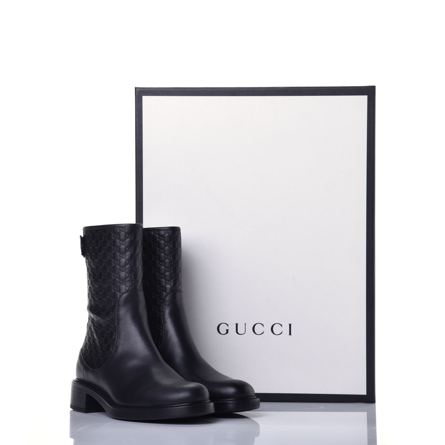 Gucci Soft Microguccissima Zip Boots 35.5 Black 10 of 10