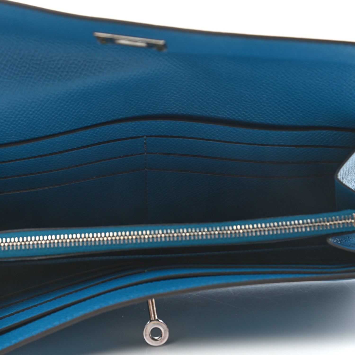 Hermes Epsom Kelly Longue Wallet Bleu Izmir 5 of 8