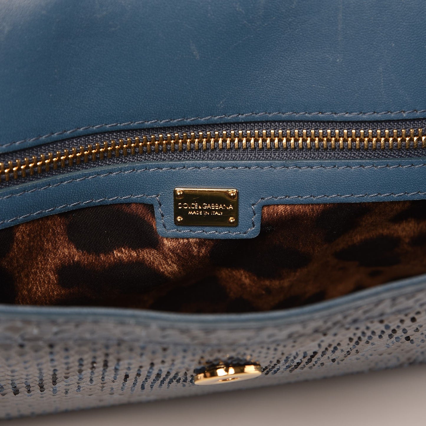 Python Large Miss Sicily Satchel Blue