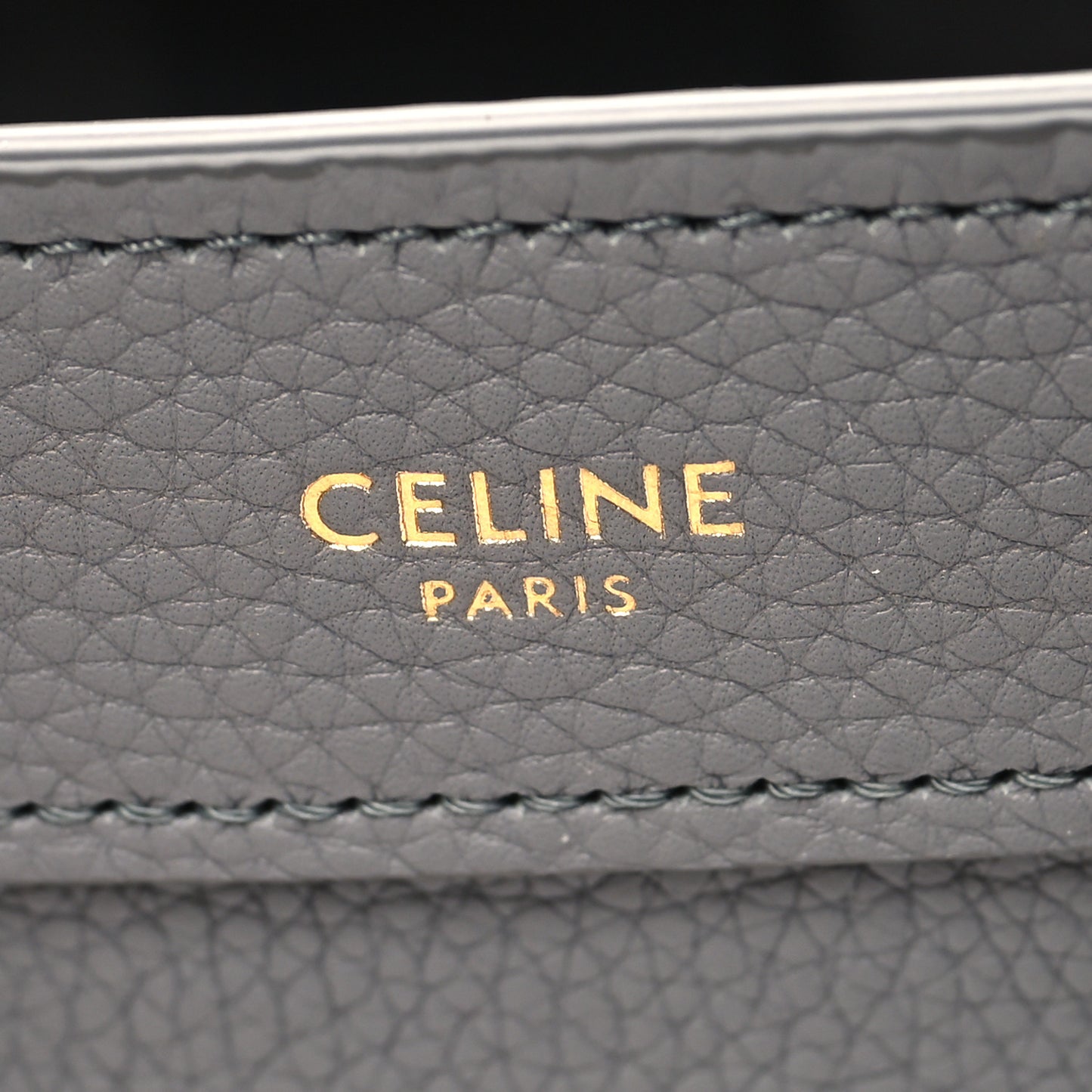 Drummed Calfskin Nano Luggage Kohl