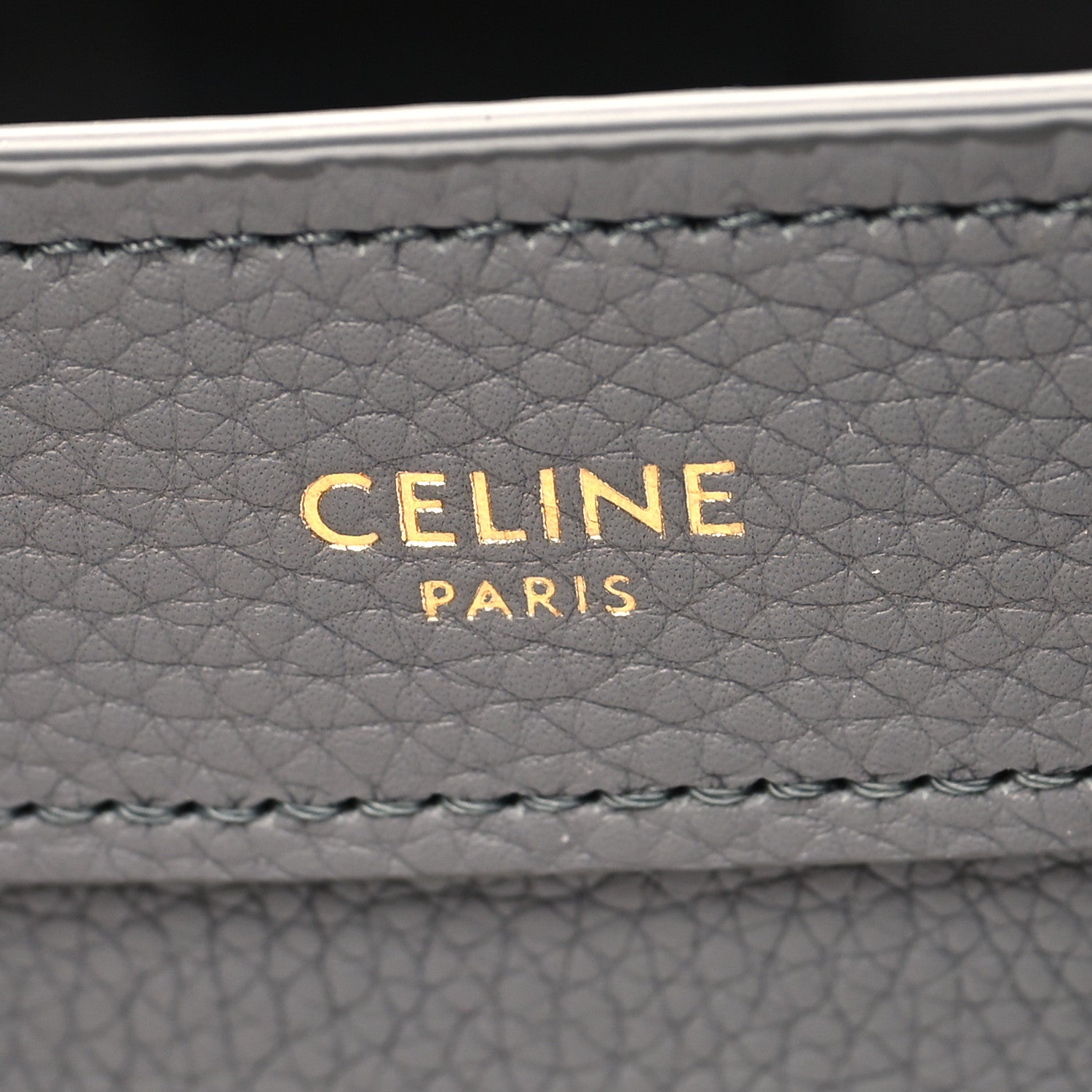 Celine Drummed Calfskin Nano Luggage Kohl 6 of 11