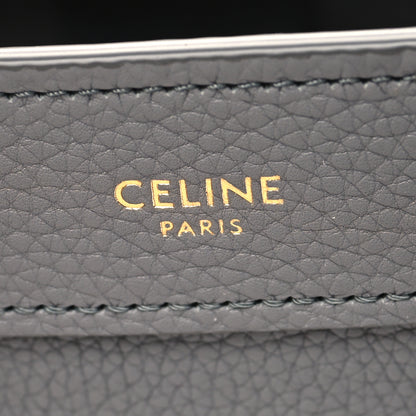 Celine Drummed Calfskin Nano Luggage Kohl 6 of 11