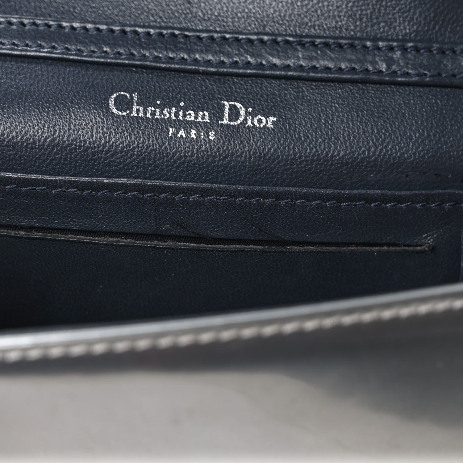 Christian Dior Metallic Patent Micro-Cannage Baby Diorama Flap Bag Silver 10 of 11